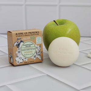 BIO Apple Solid Shampoo, 75 g - Jeanne en Provence