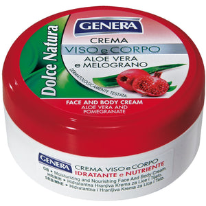Face and Body Cream with with Aloe Vera and Pomegranate 160ml - Genera