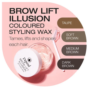 NEW! Brow Lift Illusion Coloured Styling Wax - Medium Brown