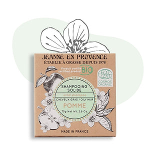 BIO Apple Solid Shampoo, 75 g - Jeanne en Provence