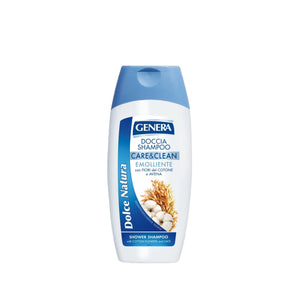 Care&Clean Shower-Shampoo, Cotton Flowers And Oats 300ml - Genera