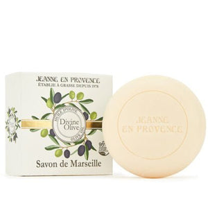 Divine Olive Solid Marseille Soap With Organic Olive Oil, 100 g - Jeanne en Provence