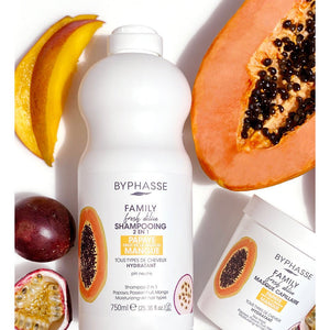Family Fresh Délice Hair Mask Papaya, Passion Fruit & Mango. All hair types, 250ml - Byphasse