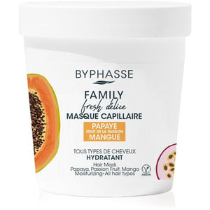 Family Fresh Délice Hair Mask Papaya, Passion Fruit & Mango. All hair types, 250ml - Byphasse