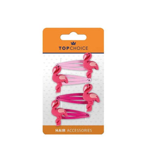 Hair Clips - Flamingos, 4 pcs - Top Choice