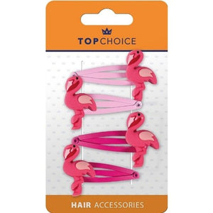 Hair Clips - Flamingos, 4 pcs - Top Choice