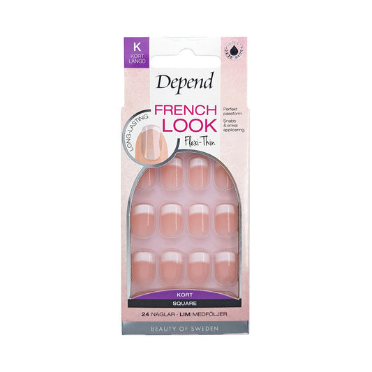 Nail Kit French Look Flexi Thin, Short, Square - Depend