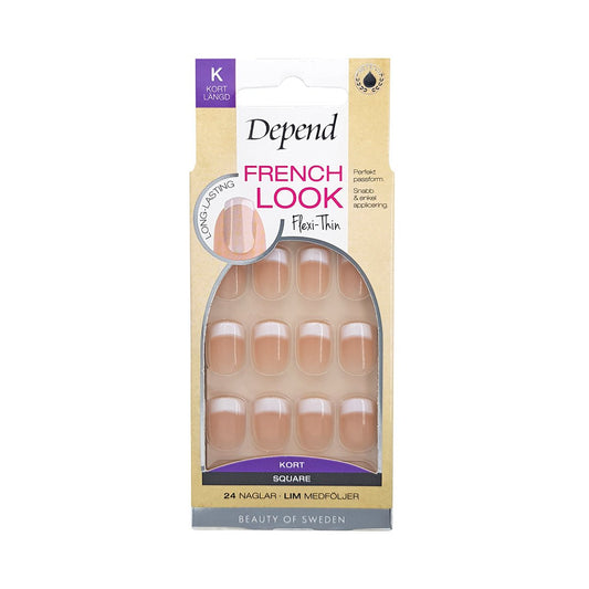 Nail Kit French Look Flexi Thin, Short, Square - Depend