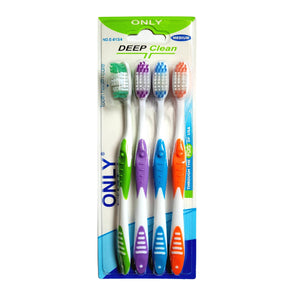 ONLY Deep Clean Tooth Brushes 4 pcs - Crystal Cosmetics e-Store