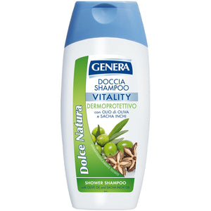Vitality Shower-Shampoo, Olive Oil and Sacha Inchi Oil 300ml - Genera